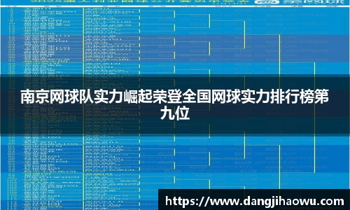南京网球队实力崛起荣登全国网球实力排行榜第九位